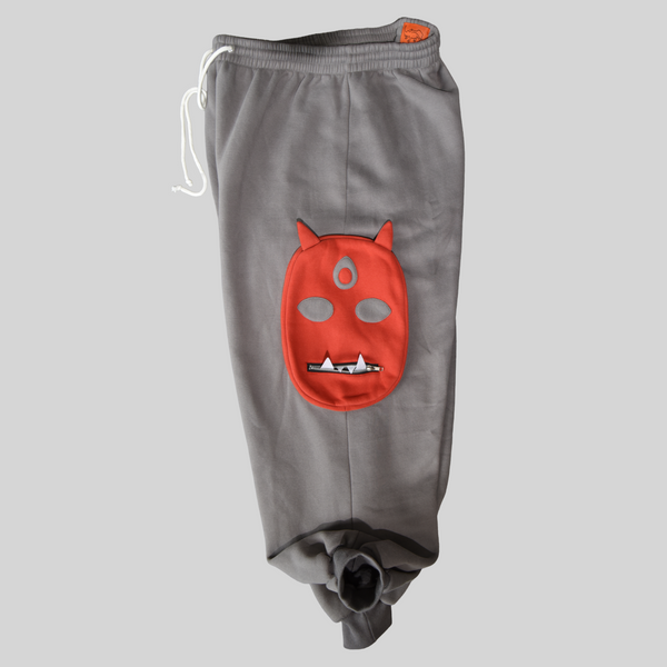 Demon Dropped-Crotch Pants Red