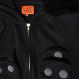 People Zip-Up Hoodie Black on Black