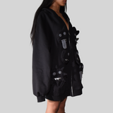 People Zip-Up Hoodie Black on Black